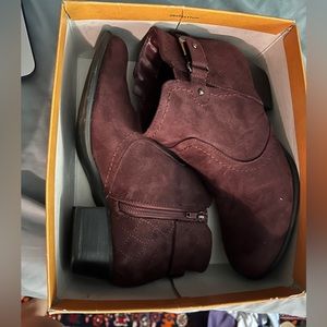 Burgundy Booties